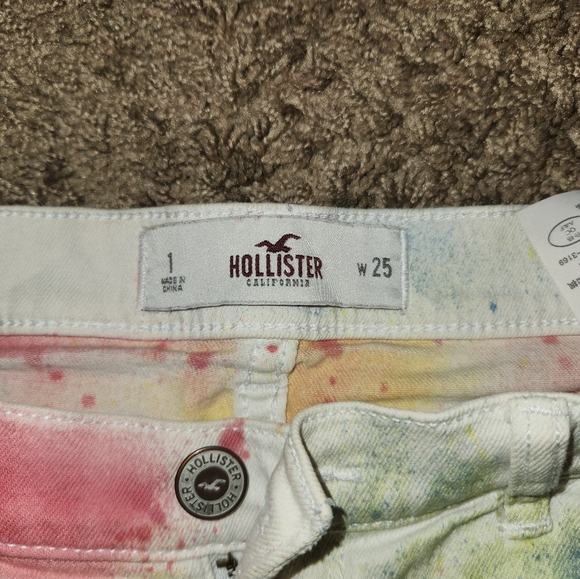 Hollister Rainbow Splatter Shorts size 1 w 25 - Picture 3 of 3